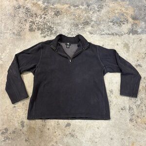 Men's Black Quarter-Zip Sweater
